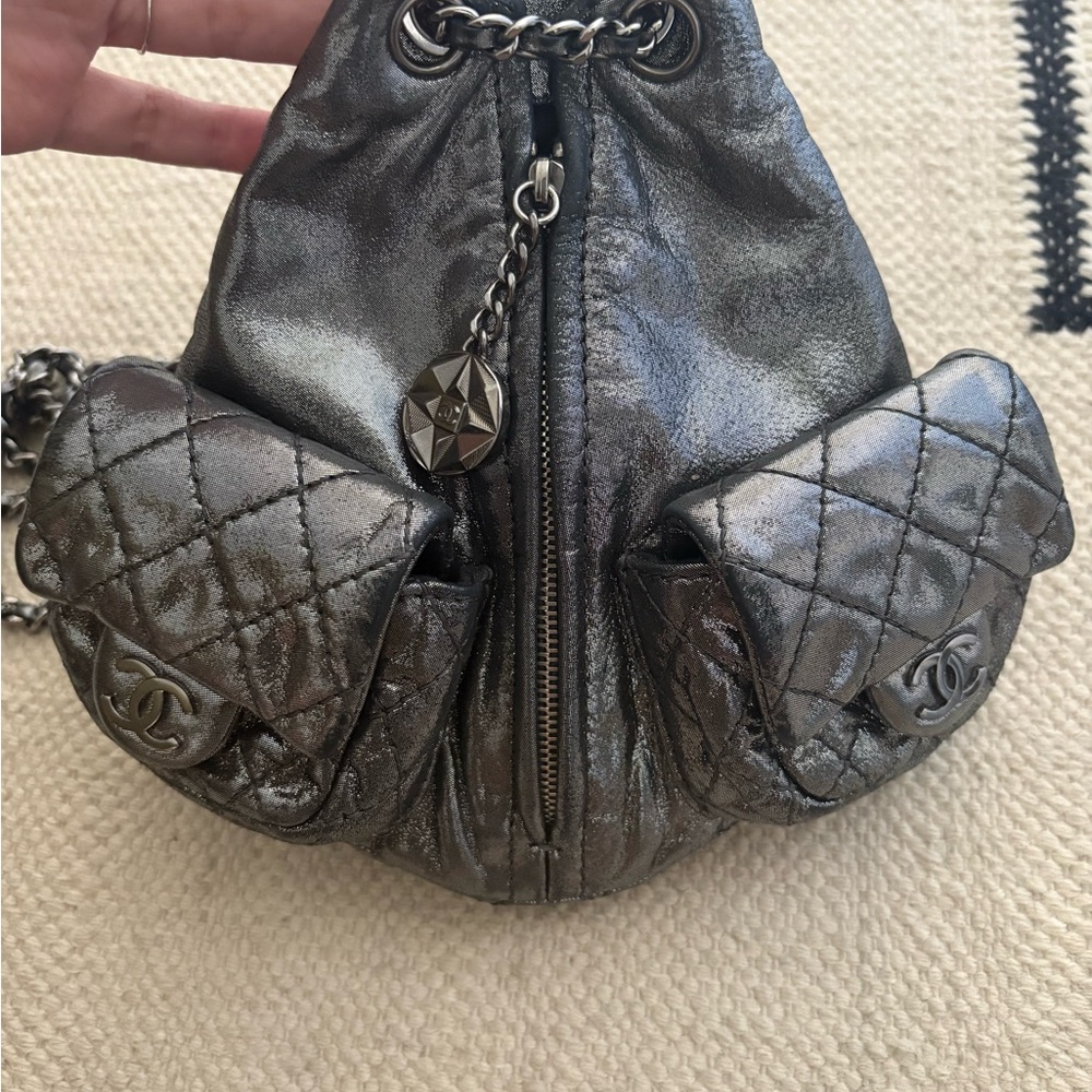 Chanel Mini Backpack Is Back Silver - image 5